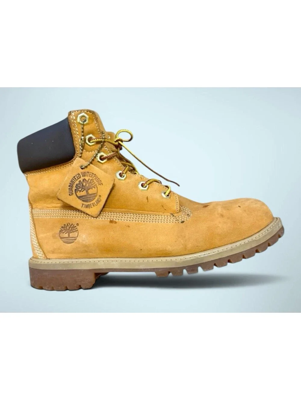 Timberland Men's Classic 6'' Premium Waterproof Wheat Boots Size 7 Pre-Owned
